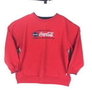Coca Cola woman sweater crew neck size L red